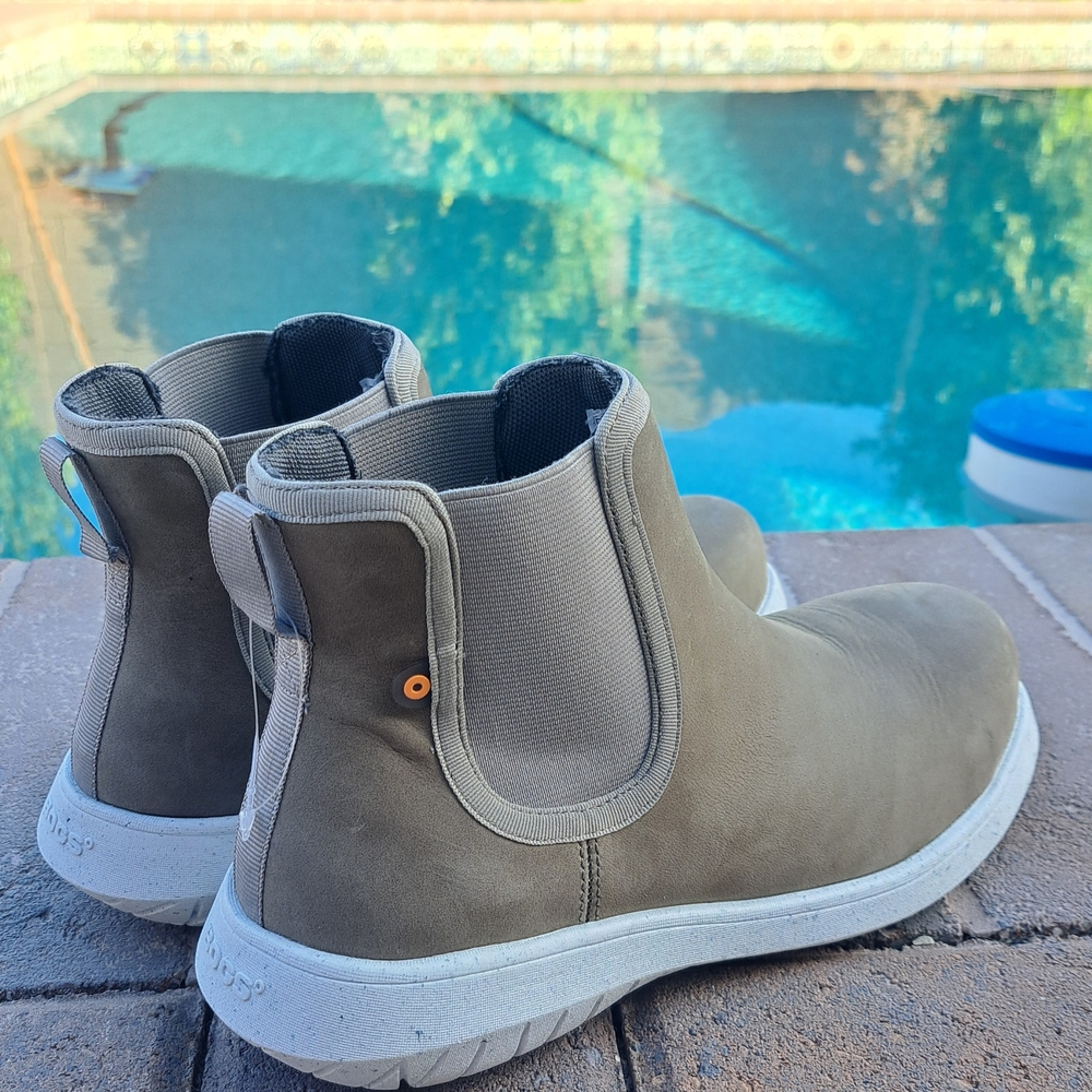 Bogs Gray and Green Slip-On Shoes